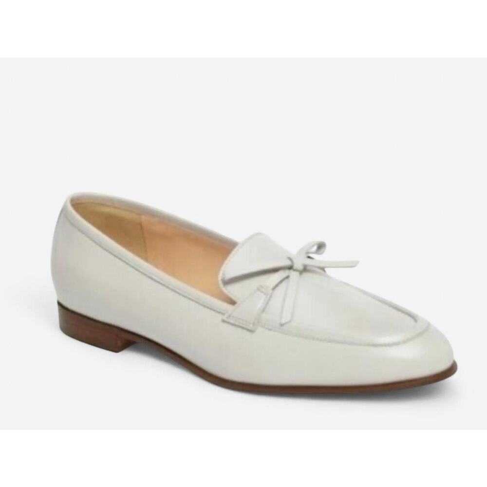 J Crew Gray Leather Academy Loafers